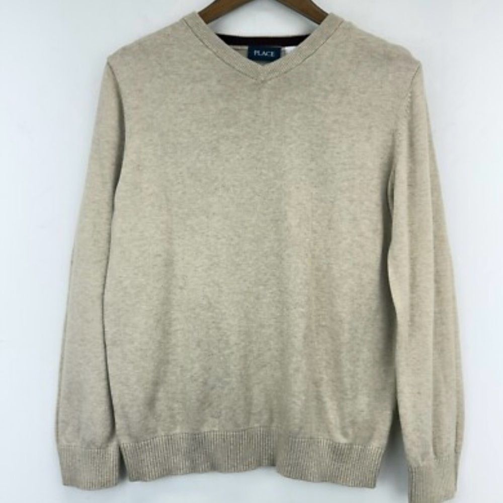 The Children's Place Beige V-Neck Sweater